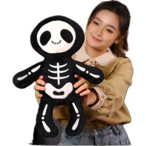 28/40cm Creative Cartoon Skull Man Halloween Ghost Plush Toy Soft Stuffed Cotton Fun Decoration House Birthday Holiday Gift