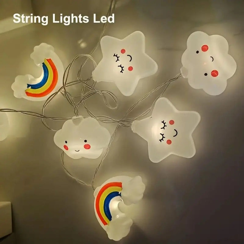 1pc Star LED String Lights, Battery Powered Decorative Lights, Decorations For Valentine Day And Party