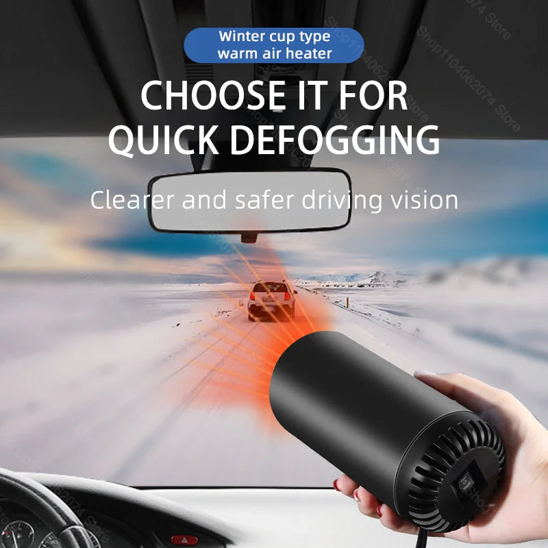 12V 120W Car Heater Portable Electric Heating Fan Automatic Windshield Dryer Defogging Demister Defroster For Car Accessories