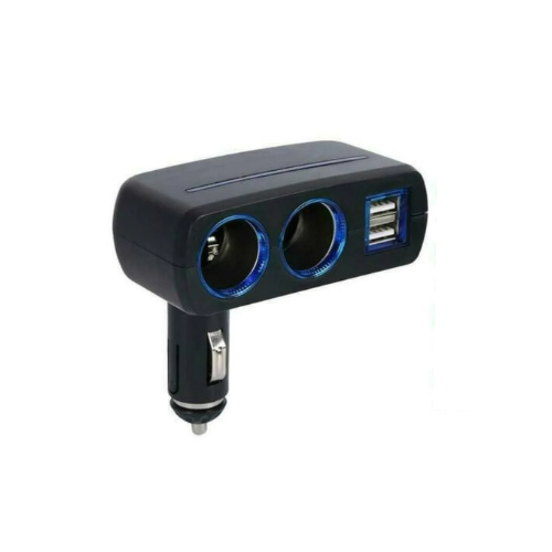 Car Charger Cigarette Lighter Double Power Adapter Socket Splitter Plug Dual Smart Phone USB Adapter Voltmeter Fast Charging