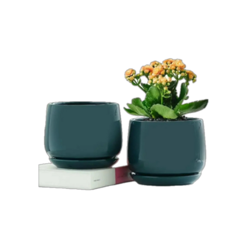 Ceramic Flowerpot Creative Large And Extra Large Flowerpot With Tray  Household Balcony Nordic Simple Flowerpot Home Decoration