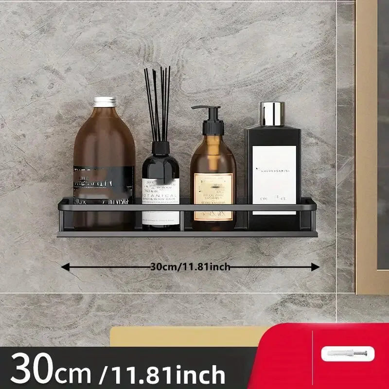 Aluminum Shelf Bathroom Storage Rack Wall Mounted Cosmetic Storage Rack Suitable For Bathroom Item Storage