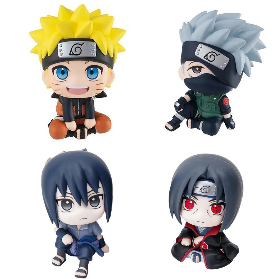 9cm Naruto Anime Figure Naruto Kakashi Action Figure Q Version Kawaii Sasuke Itachi Figurine Car Decoration Collection Model Toy