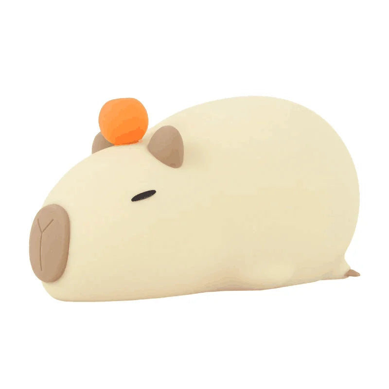 Cute Cartoon Capybara Silicone Night Light USB Rechargeable Timing Dimming Sleep Night Lamp for Children's Room Decor