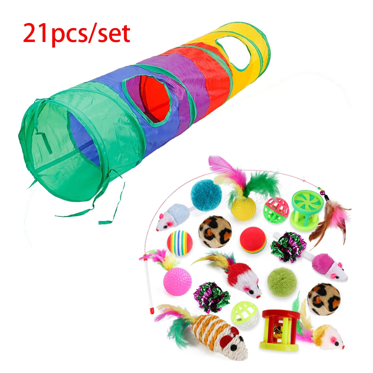 Cat Rattle Paper Tunnel Cat Toys Pet Crinkle Tunnel Cat Tent Tunnel Foldable Cat Toy Small Pet Cat Polyester Cotton