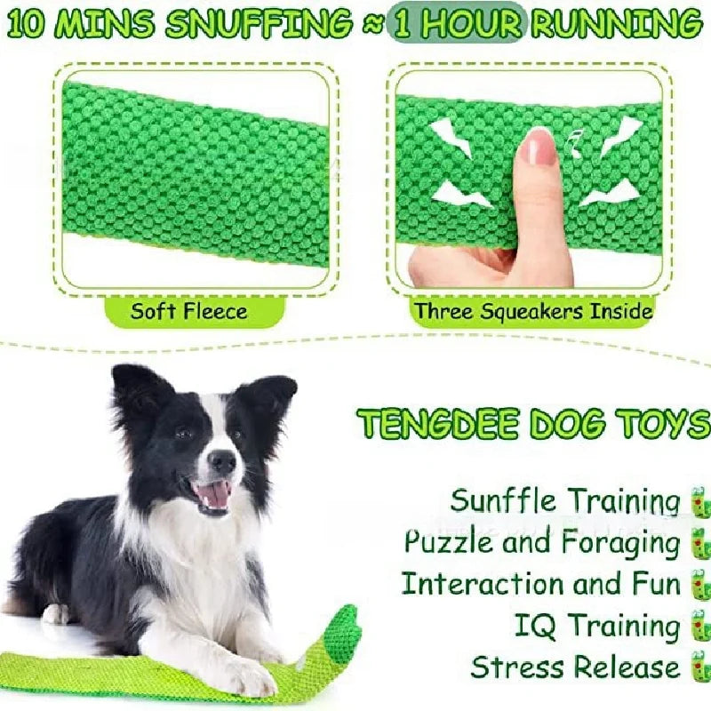 Dog Puzzle Toys Plush Sound Pet Toy Foldable Molar Puppy Nail Frog Sniffing Smell Food Interactive Speaker Stuff Dogs Supplies