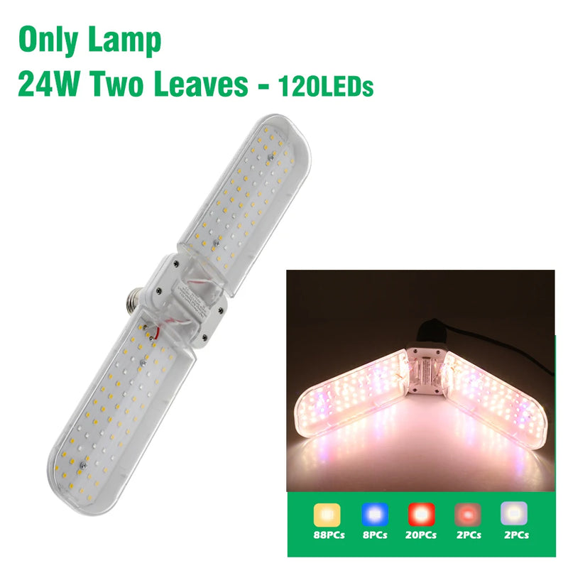 Full Spectrum SMD2835 Bulb Grow Light E27 Foldable Phyto Lamp for Indoor Plants Bloom Flowering Grow lamp Garden