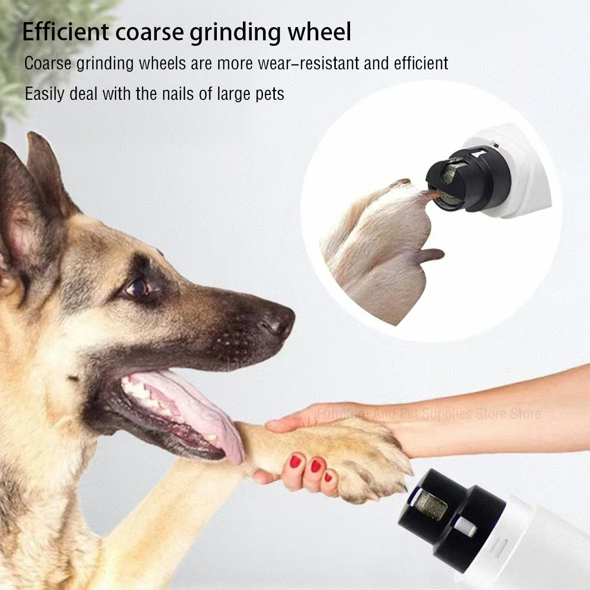 Electric Dog Nail Clippers for Dog Nail Grinders Rechargeable USB Charging LED Light Pet Quiet Cat Paws Nail Grooming Supplies