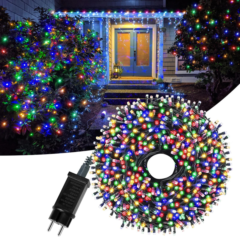 Decorative Led String Christmas Lights Outdoor 100M 50M Fairy Light 8 Mode Garland Lights Wedding Party Holiday Lights 220V EU