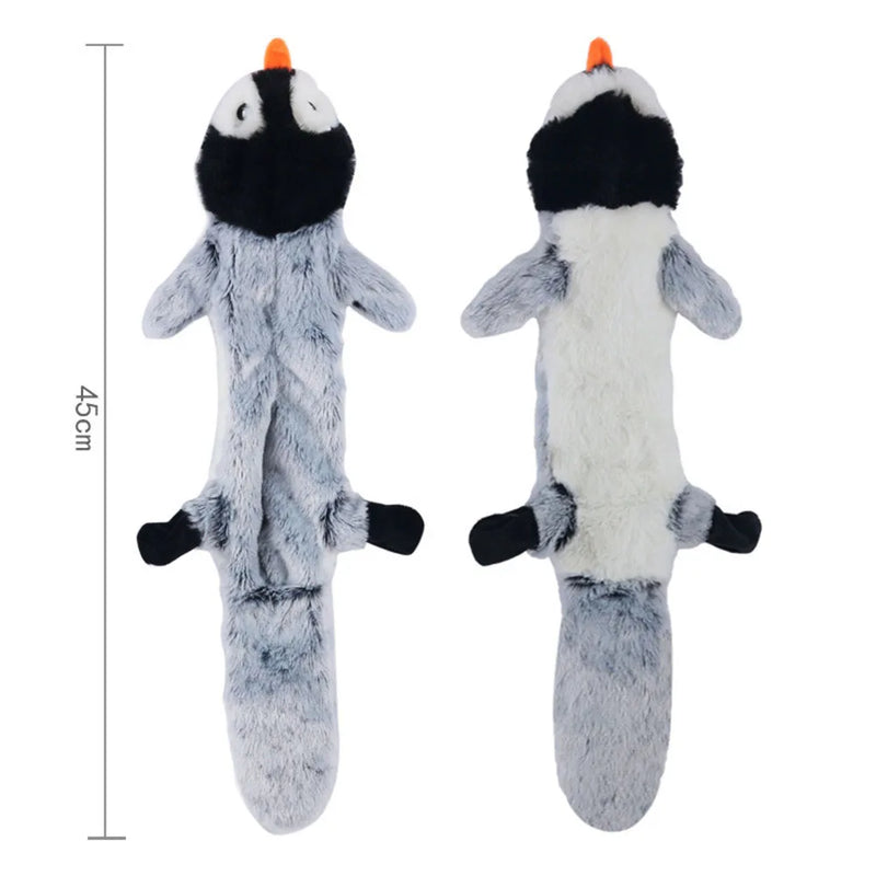 Funny Simulated Animal No Stuffing Dog Toy with Squeakers Durable Stuffingless Plush Squeaky Dog Chew Toy Crinkle Pet Squeak Toy