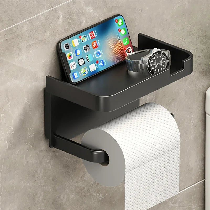 Toilet Paper Holder Plastic Storage Rack Kitchen Towel Placement of seasoning bottles Bathroom Wall Roll of Paper Phone Storage