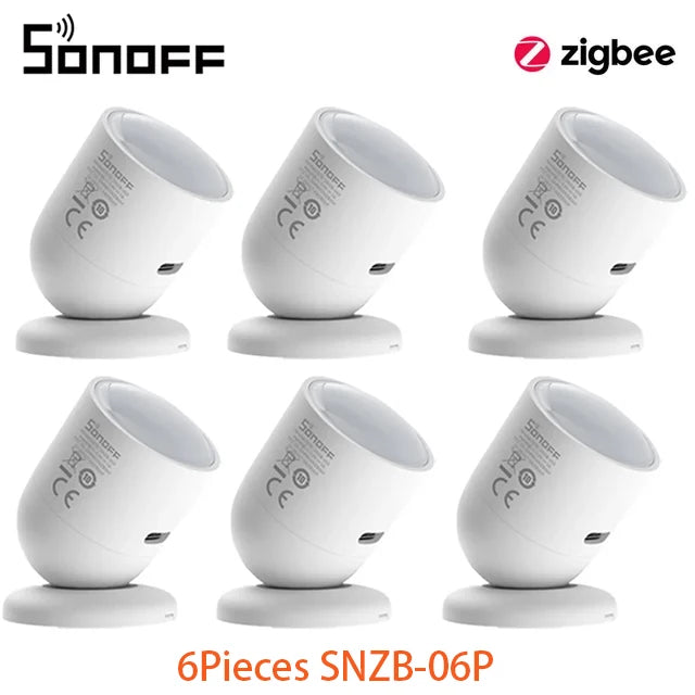 SONOFF SNZB-06P Zigbee Human Presence Sensor Rardar Detector Motion Light Sensing Smart Home Automation for Google Alexa Alice