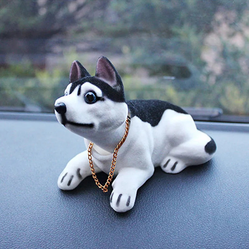 Car Doll Husky Beagle St Bernard Shepherd Shake Head Dog Decoration Car Interior Decoration Cute Creative Gift Tabletop Ornament