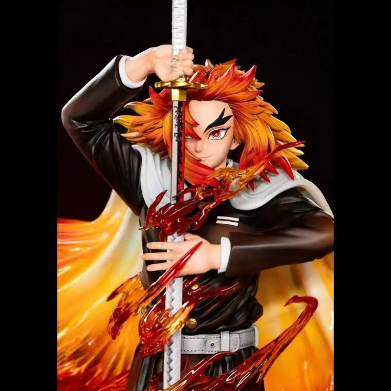 30cm Demon Slayer Figures Rengoku Kyoujurou Figure Anime Figurine Pvc Model Statue Collection Room Decoration Desk Toys Gift