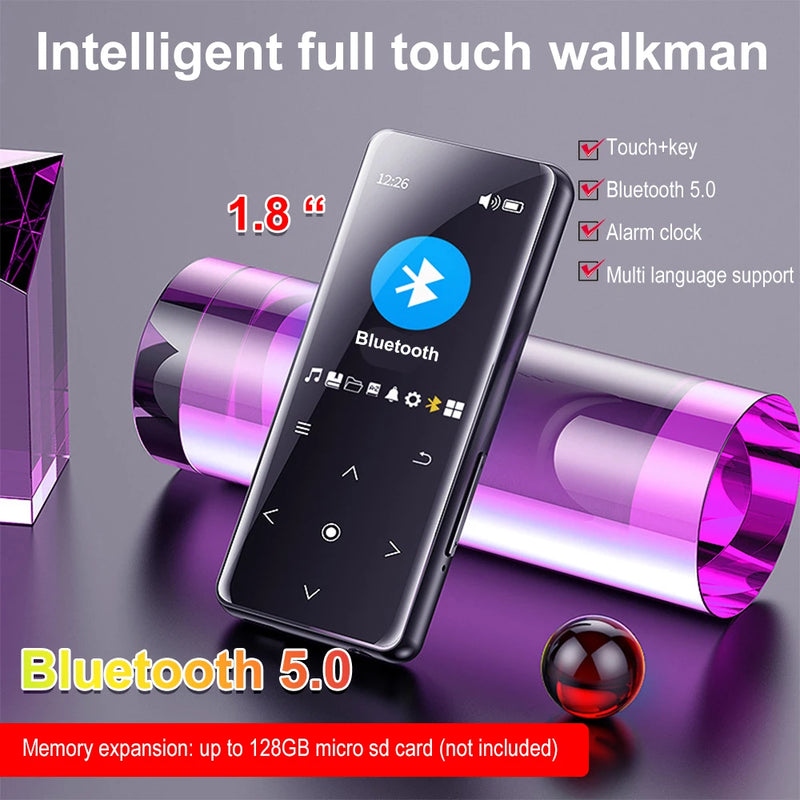 MP3 Player Bluetooth 5.0 MP4 Player HiFi Lossless Music Player Portable Audio Walkman With FM/E-book/Recorder/Mp3 2024 New