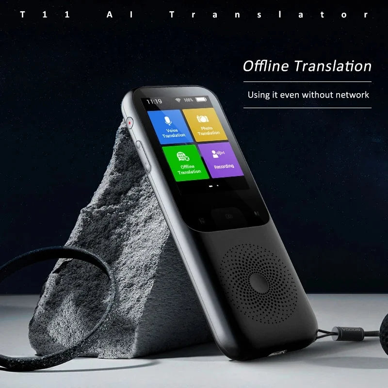 Portable Smart Voice Translator T11 134 Languages Real-time Speech Interactive Offline Translation Machine Business Travel