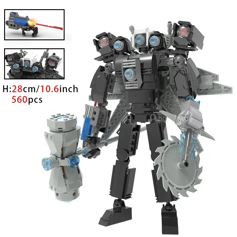 Moc Skibidi Toilet Action Figures Model builing Blocks Camerman Titan Speakerman Surveillance Man TVMan Boys Toys For Kids Gifts