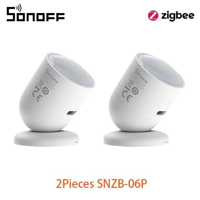 SONOFF SNZB-06P Zigbee Human Presence Sensor Rardar Detector Motion Light Sensing Smart Home Automation for Google Alexa Alice