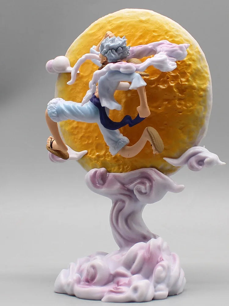 16cm One Piece Anime Figure Moon Fairy Nika Monkey D Luffy Gear 5 With Moon Light Action Figure Gk Statue Model Collection Toys