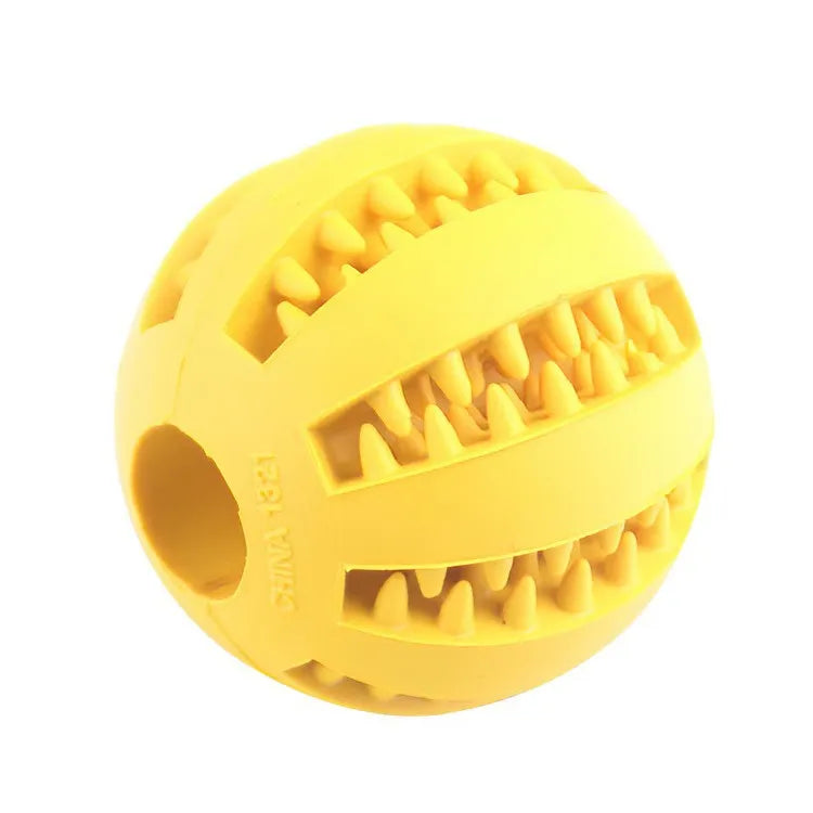 Dog Toy Ball, Nontoxic Bite Resistant Toy Ball for Pet Dogs Puppy Cat, Dog Pet Food Treat Feeder Chew Tooth Cleaning Ball