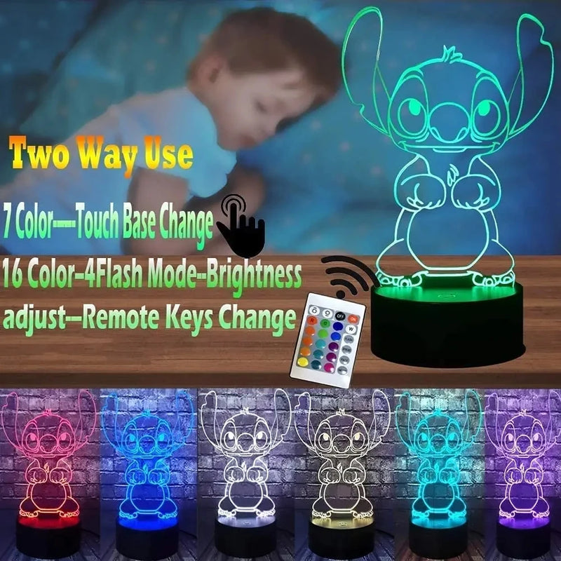 Kirby Light 3D Night Lamp Touch Sensor Atmosphere Lamp Bedroom Bedside Table Lamp Anime Figures Gift for Children Toy