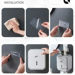 Toilet Paper Holder Box holder Bathroom Rack Waterproof Reel Tissue Storage Box Punch-free Kitchen Bathroom Storage Holder