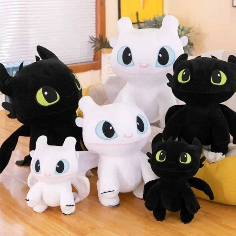 Large Toothless Dragon Plush Toy Throw Pillow Cute Cartoon Dragon Soft Decorative Body Pillow Decor Anime Stuffed Doll Kid Gifts