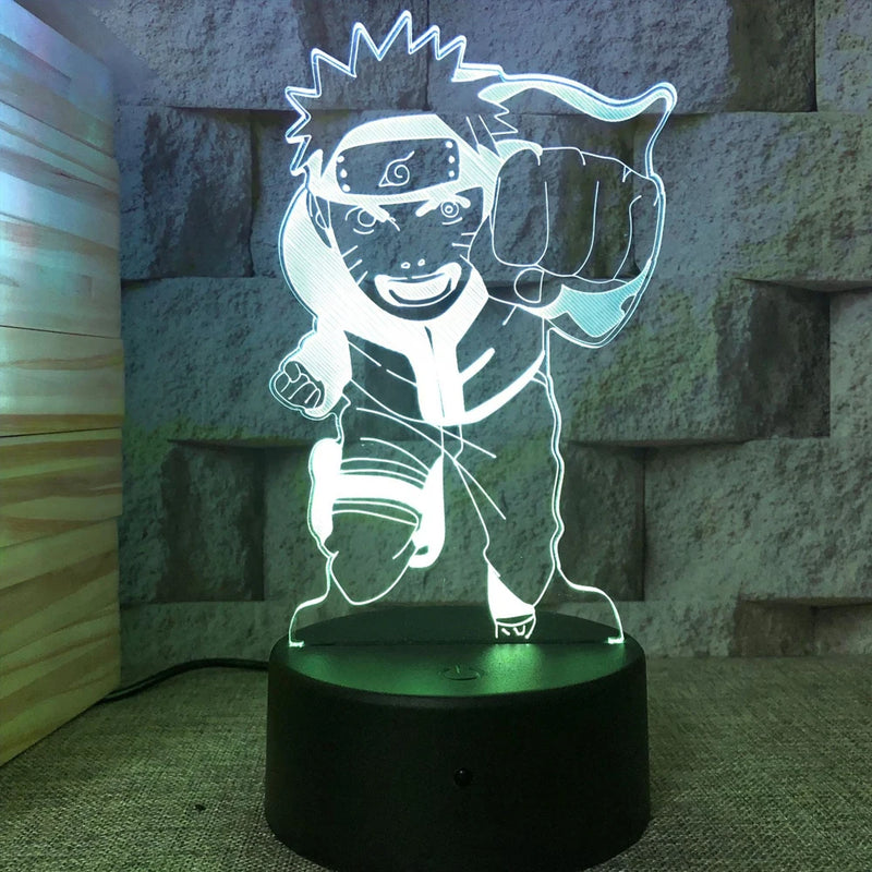 Anime Naruto Naruto Sasuke Namikaze Minato Cartoon 3D Night Light Fashion Bedroom Bedside Lamp Ambient Light Desktop Ornament