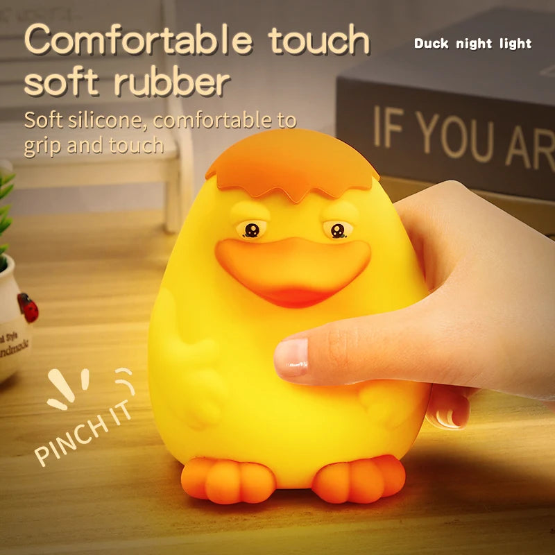 Cute Silicone Capybara Night Light Children's Gift USB Rechargeable Animal Touch Bedside Slepp Lamp