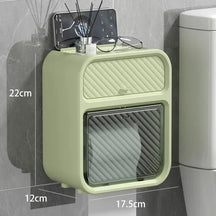 Toilet Paper Holder Box holder Bathroom Rack Waterproof Reel Tissue Storage Box Punch-free Kitchen Bathroom Storage Holder