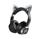 Cute Cat Ear Bluetooth Compatible Headset with LED Wireless Headset Children Girls Stereo Folding Sports Headset with Microphone