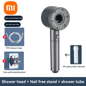 Xiaomi 5 Modes Shower Head High Pressure Showerhead Portable Filter Rainfall Faucet Tap Bathroom Bath Home Bathroom Accessories