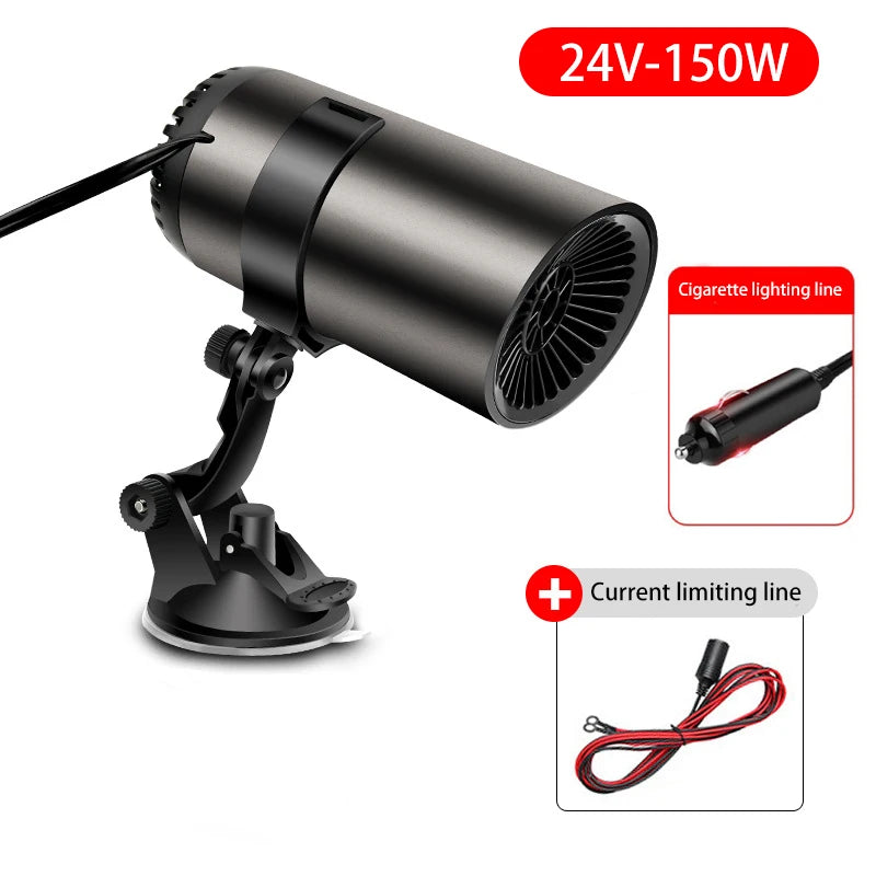 12V 120W Car Heater Portable Electric Heating Fan Automatic Windshield Dryer Defogging Demister Defroster For Car Accessories