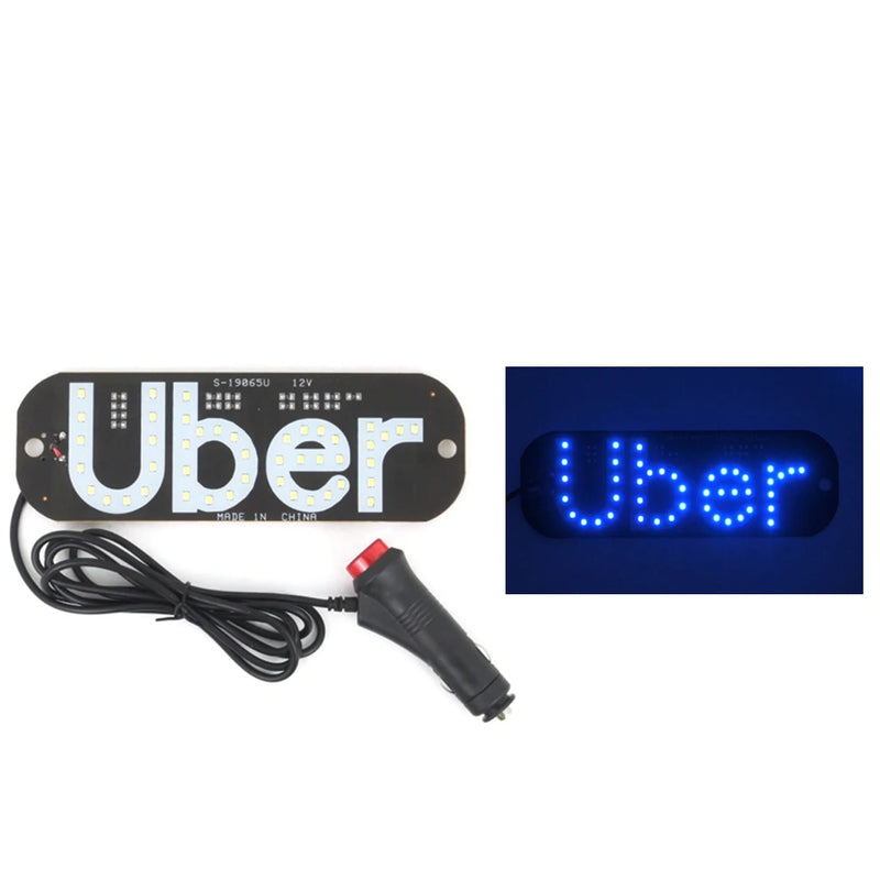 12V LED Car For UBER Cab Indicator Lamp Windscreen Sign Windshield Light Brightness Lamp Signal Lamp Decoration Light Car Lights