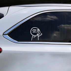 Funny Middle Finger Reflective Vinyl Car Sticker Bicycle Decal Styling Decor Auto Exterior Accessories Cartoon Stickers