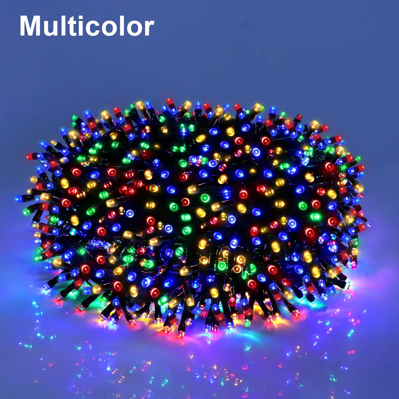 Decorative Led String Christmas Lights Outdoor 100M 50M Fairy Light 8 Mode Garland Lights Wedding Party Holiday Lights 220V EU