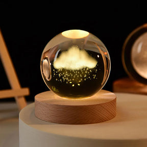 USB LED night light, Galaxy Crystal Ball lamp, 3D planet moon lamp, home decoration