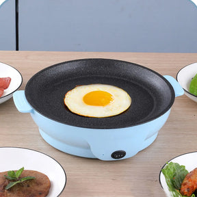 220V Multifunction Electric Frying Pan Skillet Non-Sticky Grill Fry Baking Roast Pan Cooker Barbecue Cooking Kitchen Tool