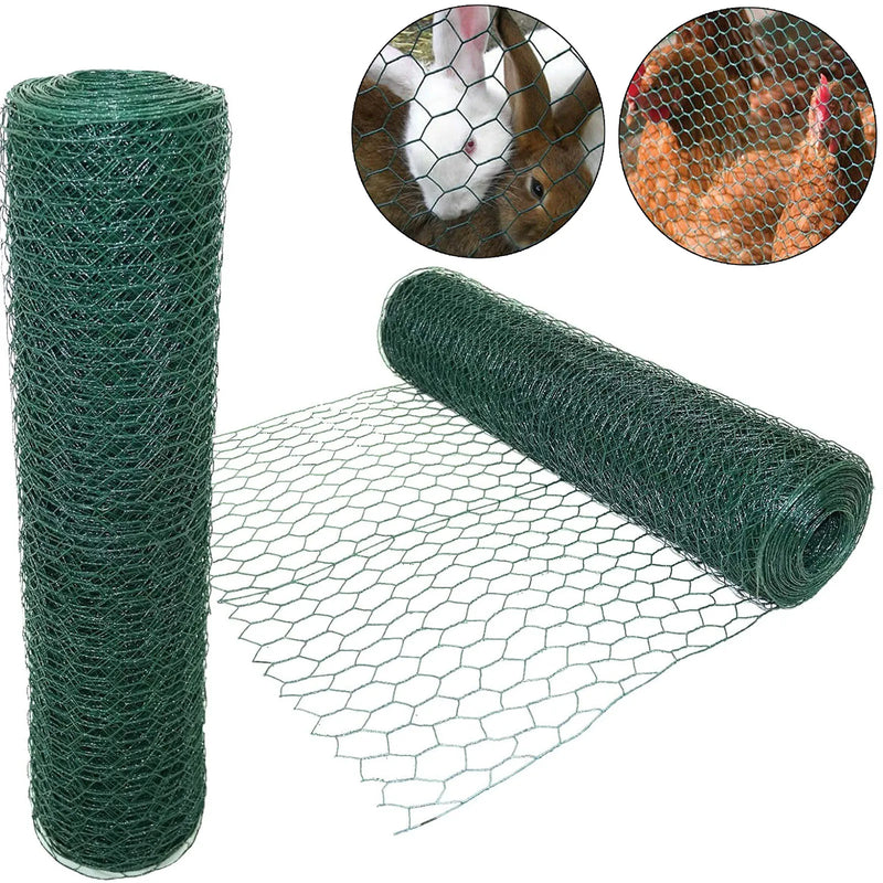 DayPlus PVC Coated Wire Fencing Galvanized Hexagonal Wire Mesh Garden Netting for Home Farm Chicken Poultry Netting Rabbit Duck