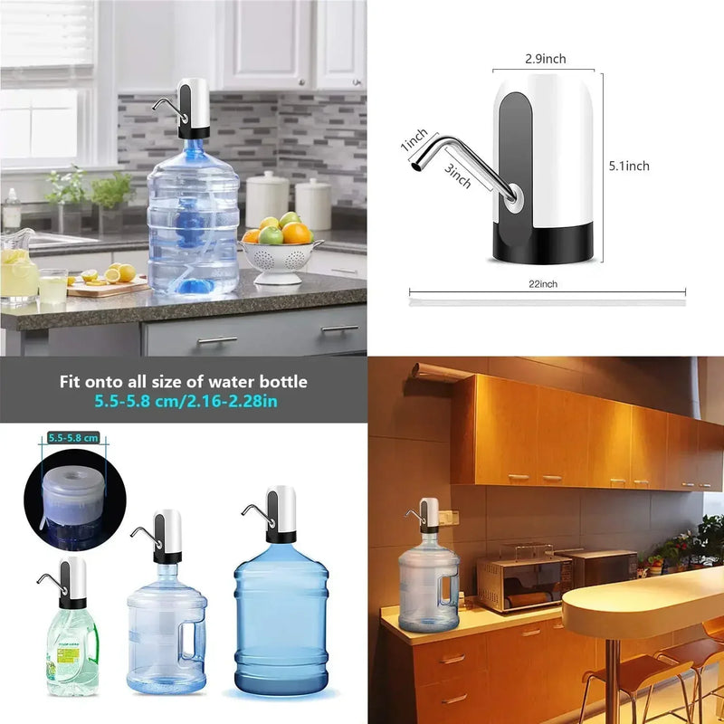 Drinking fountain Electric Portable Water Pump Dispenser USB Charging Automatic Drinking Bottle Switch Silent Touch 19 liters