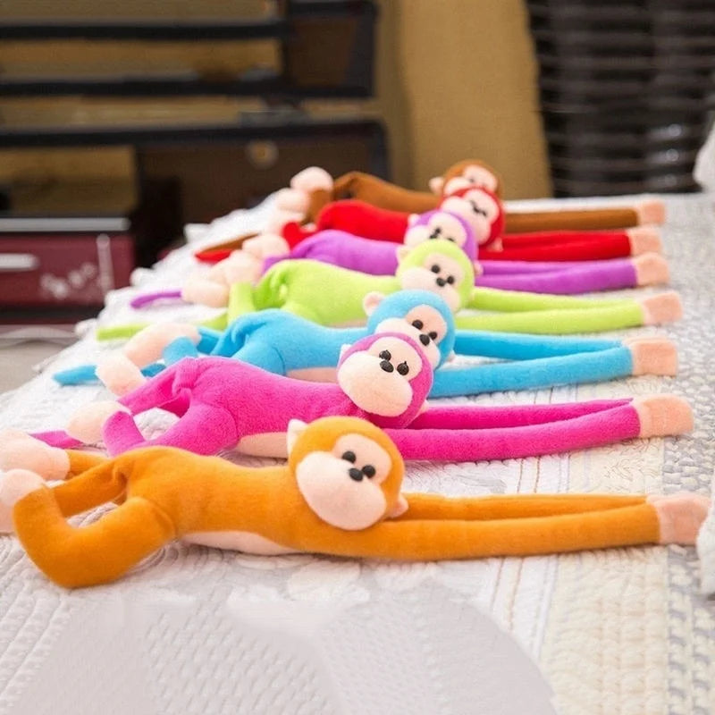 New Color Long Arm Monkey Plush Stuffed Doll Kids Cute Animal Plush Toys Creative Curtain Doll Hanging Monkey Decorative Gifts