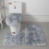 Tie-dye Fur Carpet Toilet Three-piece Non-slip Mat Bathroom Absorbent Set