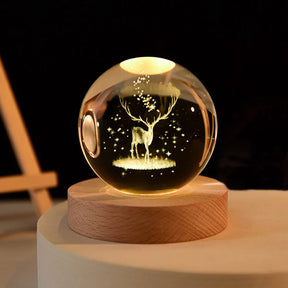 USB LED night light, Galaxy Crystal Ball lamp, 3D planet moon lamp, home decoration