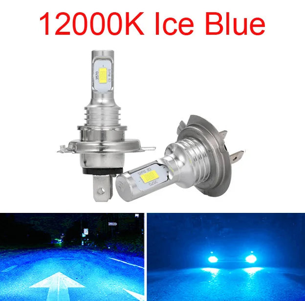 2Pcs 20000Lm H4 H7 LED Lamps Wireless H8 H11 Car Headlight Head Lights 9005 HB3 Headlamp For Automotive 12V 6000K Fog Light Blub