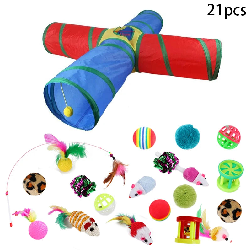 Cat Rattle Paper Tunnel Cat Toys Pet Crinkle Tunnel Cat Tent Tunnel Foldable Cat Toy Small Pet Cat Polyester Cotton