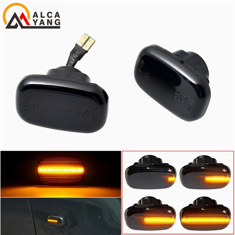 2pcs Dynamic Led Side Marker Flowing Turn Signal Light Panel Lamp for Toyota Corolla E10/E11/E12 Yaris Verso Hilux Surf N21 RX