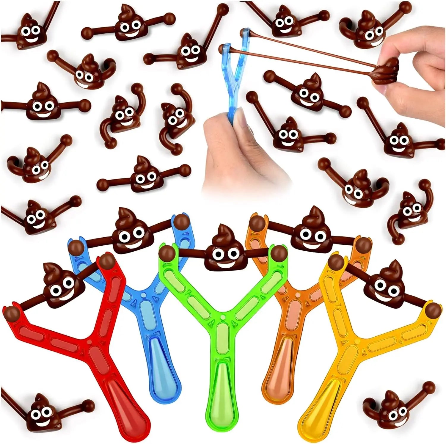 6/36set Fun Colorful Shooting Fake Poop Toys For Kids Birthday Party Favor Bag Piñata Filler Boys Girls Party Gifts Supplies