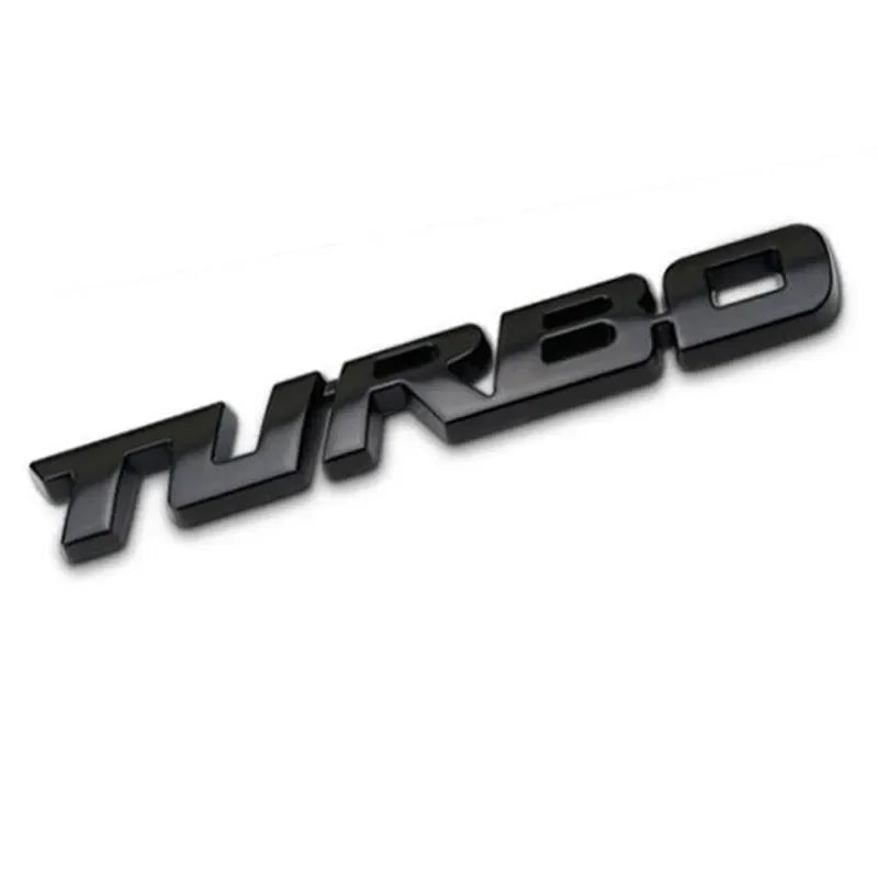 Car Body TURBO 3D Sticker Metal Emblem Decal Decoration Car Styling Tailgate Badge Decoration Sticker Automotive Accessories