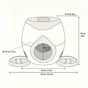 2-in-1 Pet Interactive Toy Dog Tennis Throwing Training Reward Machine Fun Feeding Machine Automatic Feeder Pet Supplies