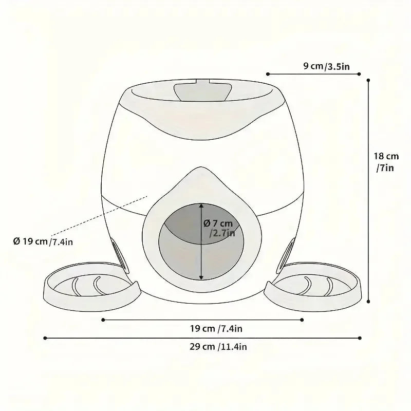 2-in-1 Pet Interactive Toy Dog Tennis Throwing Training Reward Machine Fun Feeding Machine Automatic Feeder Pet Supplies